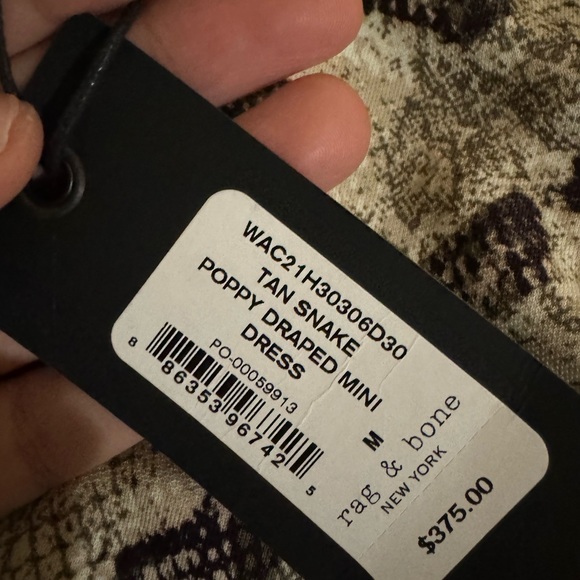 Rag & Bone Tan snake poppy draped dress - Picture 10 of 10